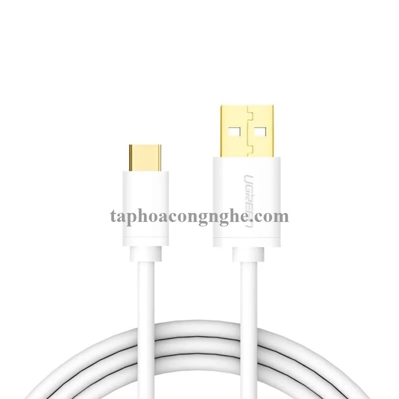 Ugreen 30164 0.5M màu Trắng Dây USB 2.0 sang Type-C truyền dữ liệu và sạc US141 30030164